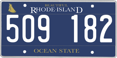 RI license plate 509182