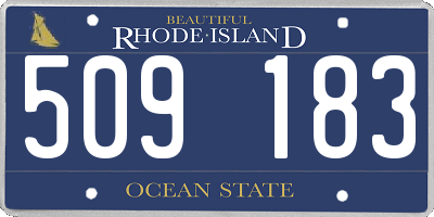 RI license plate 509183