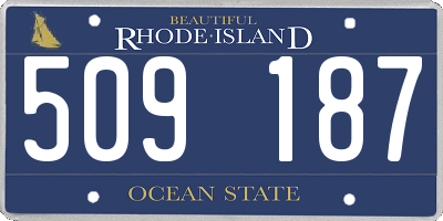 RI license plate 509187