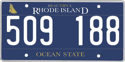 RI license plate 509188