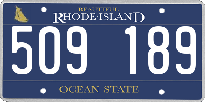 RI license plate 509189