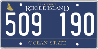 RI license plate 509190