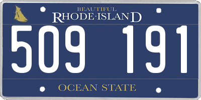 RI license plate 509191