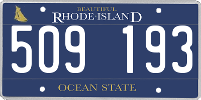 RI license plate 509193