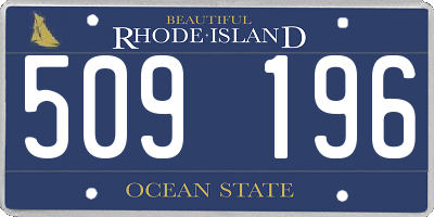 RI license plate 509196