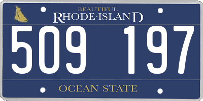 RI license plate 509197
