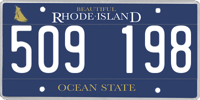RI license plate 509198