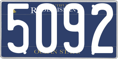 RI license plate 5092