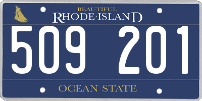 RI license plate 509201