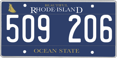 RI license plate 509206