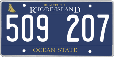 RI license plate 509207