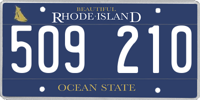 RI license plate 509210