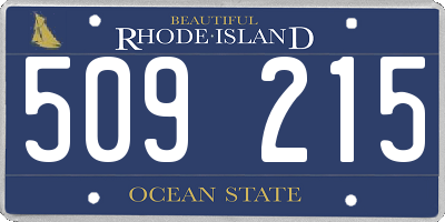RI license plate 509215