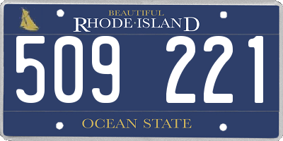 RI license plate 509221