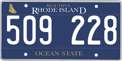 RI license plate 509228