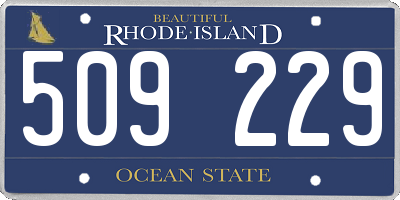 RI license plate 509229