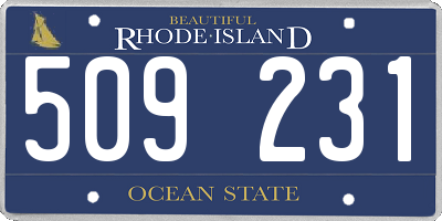 RI license plate 509231