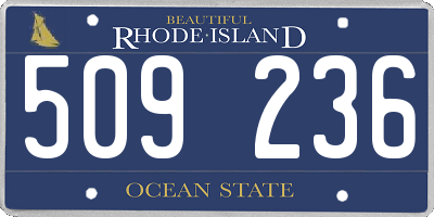 RI license plate 509236