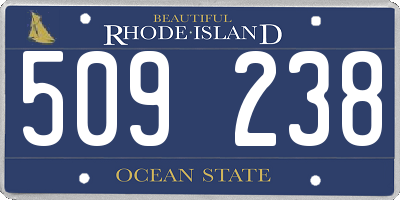RI license plate 509238