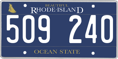 RI license plate 509240