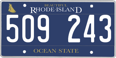 RI license plate 509243