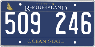 RI license plate 509246
