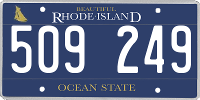RI license plate 509249