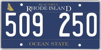 RI license plate 509250