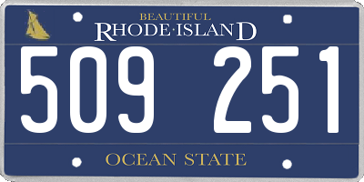 RI license plate 509251