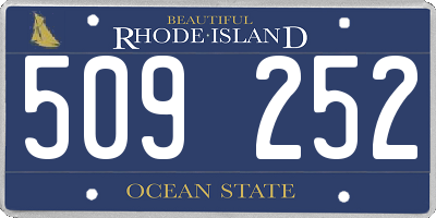 RI license plate 509252
