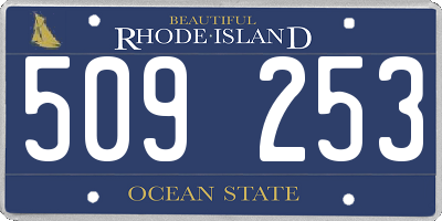 RI license plate 509253