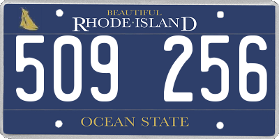 RI license plate 509256