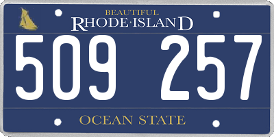 RI license plate 509257