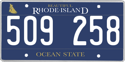 RI license plate 509258