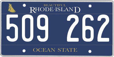 RI license plate 509262