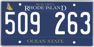 RI license plate 509263