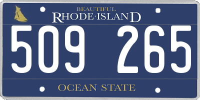 RI license plate 509265