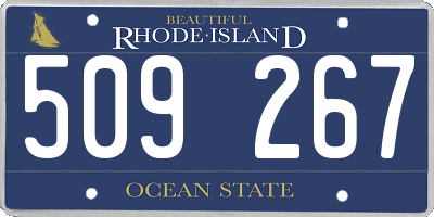 RI license plate 509267