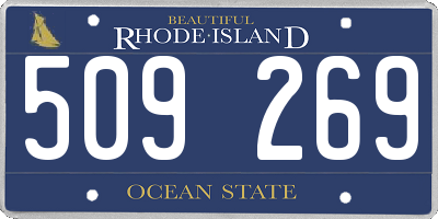 RI license plate 509269