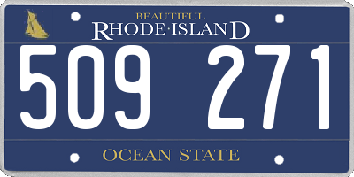 RI license plate 509271