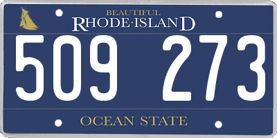 RI license plate 509273