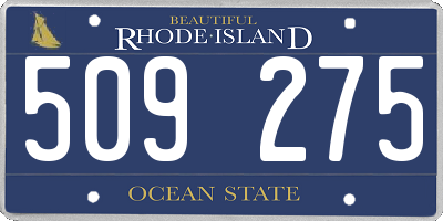 RI license plate 509275