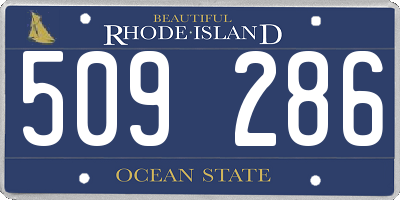 RI license plate 509286