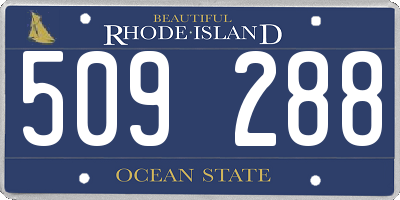RI license plate 509288