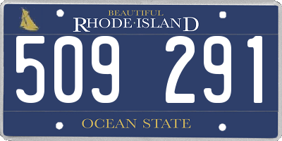 RI license plate 509291