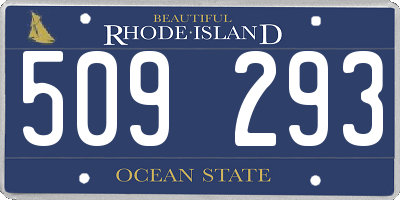 RI license plate 509293
