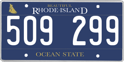 RI license plate 509299