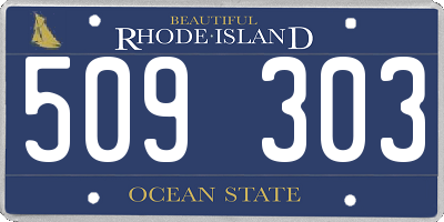RI license plate 509303