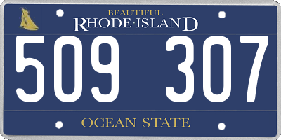 RI license plate 509307