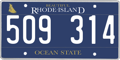 RI license plate 509314